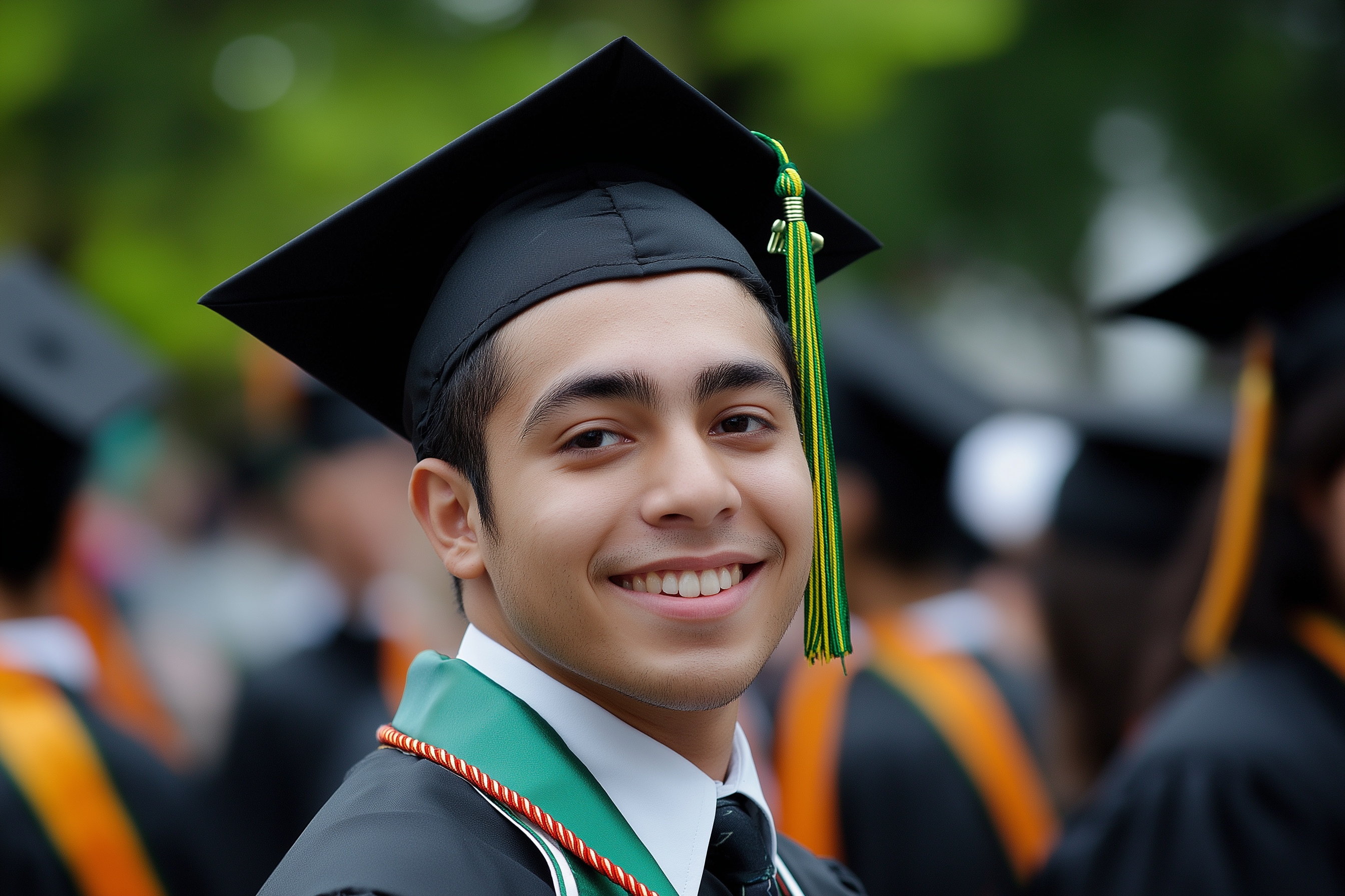 A happy student graduating college