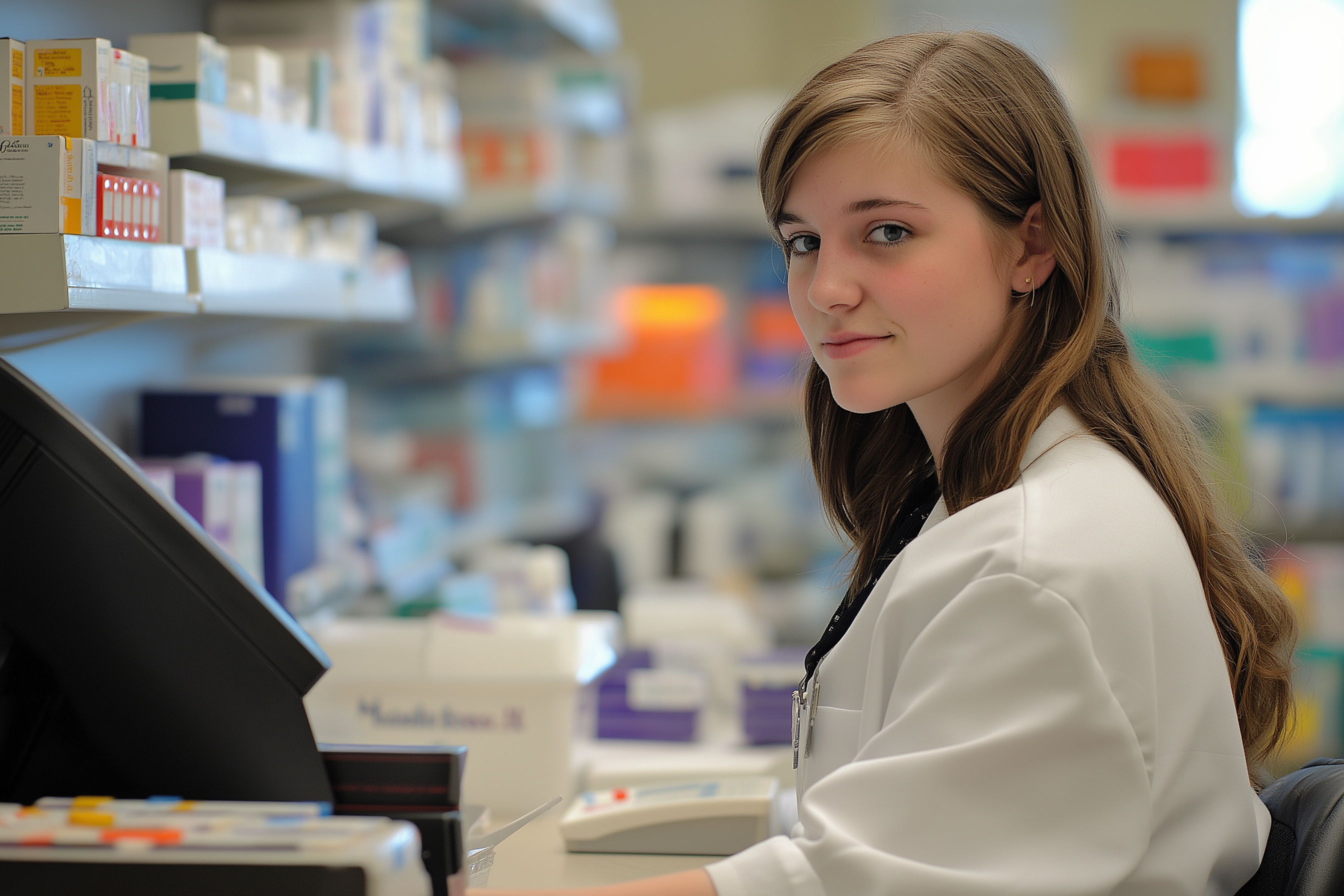 Woman pharmacy tech pondering how to renew her license