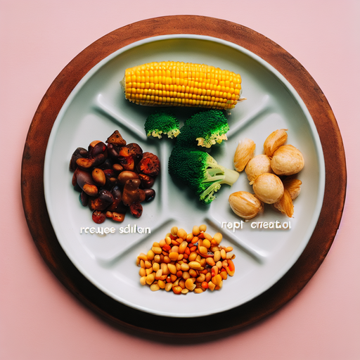 A plate of food on a pink surface AI-generated content may be incorrect.